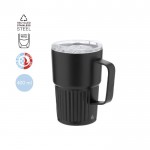 Taza térmica de acero inoxidable reciclado de diseño en relieve 400ml