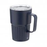 Taza térmica de acero inoxidable reciclado de diseño en relieve 400ml segunda vista