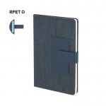 Libreta de RPET con bolsillo para tarjetas A5 hojas a rayas