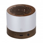 Altavoz de aluminio reciclado GRS y madera de nogal 3W sexta vista