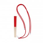 Abanico de poliéster y bambú con cordón a juego para transporte tercera vista