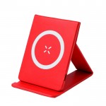 Cargador inalámbrico magnético y soporte plegable para móvil color rojo primera vista
