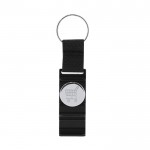 Llavero de nylon con moneda para carro y soporte para móvil color negro primera vista