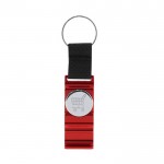 Llavero de nylon con moneda para carro y soporte para móvil color rojo primera vista