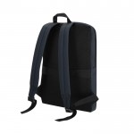 Mochila para portátil de suave PU con bolsillo frontal 15'' color azul marino tecera vista