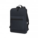 Mochila para portátil de suave PU con bolsillo frontal 15'' color azul marino primera vista