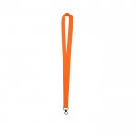 Lanyard en colores neones de poliéster con gancho giratorio color naranja fluorescente primera vista