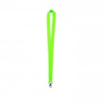 Lanyard en colores neones de poliéster con gancho giratorio color verde fluorescente primera vista