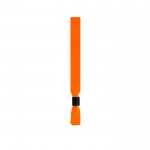Pulsera para eventos de poliéster con cierre de seguridad ajustable color naranja fluorescente cuarta vista