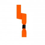 Pulsera para eventos de poliéster con cierre de seguridad ajustable color naranja fluorescente primera vista