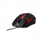 Ratón de conexión USB retroiluminado con luz LED para gamers color negro cuarta vista