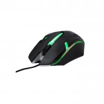 Ratón de conexión USB retroiluminado con luz LED para gamers color negro quinta vista