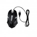 Ratón de conexión USB retroiluminado con luz LED para gamers color negro primera vista