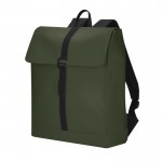 Mochila de suave tacto con cierre de hebilla y cinta para trolley 14'' color verde primera vista