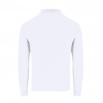 Polo unisex blanco de manga larga de algodón MKT Charlot 220 g/m2 tercera vista