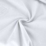 Polo unisex blanco de manga larga de algodón MKT Charlot 220 g/m2 cuarta vista