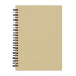 Libreta a rayas con planificador mensual en inglés incluido color natural primera vista