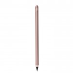Lápiz eterno de aluminio reciclado con escritura infinita color rosa primera vista