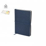 Libreta de cuero sintético con bloc de notas interno hojas a rayas A6