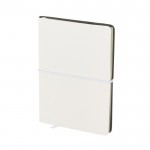 Libreta de cuero sintético con bloc de notas interno hojas a rayas A6 tercera vista