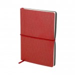 Libreta de cuero sintético con bloc de notas interno hojas a rayas A6 quinta vista