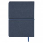 Libreta de cuero sintético con bloc de notas interno hojas a rayas A6 sexta vista
