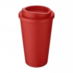 Vaso de café para llevar de plástico color rojo