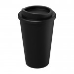 Vaso de café para llevar de plástico color negro
