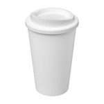 Vaso de café para llevar de plástico color blanco