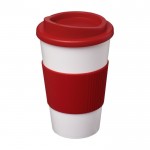 Vaso para llevar de plástico con bolsa color rojo