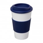 Vaso para llevar de plástico con bolsa color azul oscuro