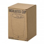 Vaso térmico para llevar de doble pared con dosificador 380ml vista con caja