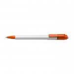 Bolígrafo con cuerpo blanco y carga jumbo color naranja primera vista