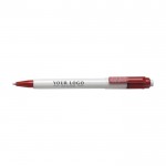 Bolígrafo con cuerpo blanco y carga jumbo color rojo segunda vista