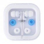 Auriculares blancos en caja de color color blanco segunda vista
