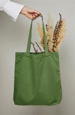 Bolsa de algodón orgánico de 350 g/m2 color verde vista de ambiente