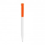 Bolígrafo Stilolinea S45 de plástico con pulsador a color tinta azul color naranja primera vista
