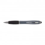 Bolígrafo antideslizante con puntero color gris oscuro primera vista
