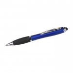 Bolígrafo antideslizante con puntero color azul cuarta vista