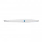 Bolígrafo con clip en forma de cisne color azul claro primera vista