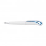 Bolígrafo con clip en forma de cisne color azul claro segunda vista