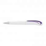 Bolígrafo con clip en forma de cisne color violeta segunda vista