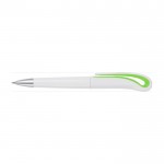 Bolígrafo con clip en forma de cisne color verde claro segunda vista