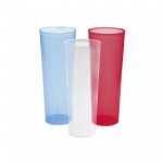 Vasos de plástico personalizados baratos de color rojo tercera vista