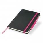 Libreta con tapa de cartón y cinta de color A5 hojas lisas