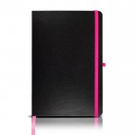 Libreta con tapa de cartón y cinta de color A5 hojas lisas