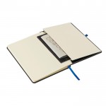 Libreta con tapa de cartón y cinta de color A5 hojas lisas