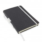 Libreta de cuero sintético con detalles de color A5 hojas a rayas color blanco vista 2