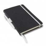 Libreta de cuero sintético con detalles de color A5 hojas a rayas color blanco vista 4