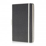 Libreta de cuero sintético con detalles de color A5 hojas a rayas vista 1